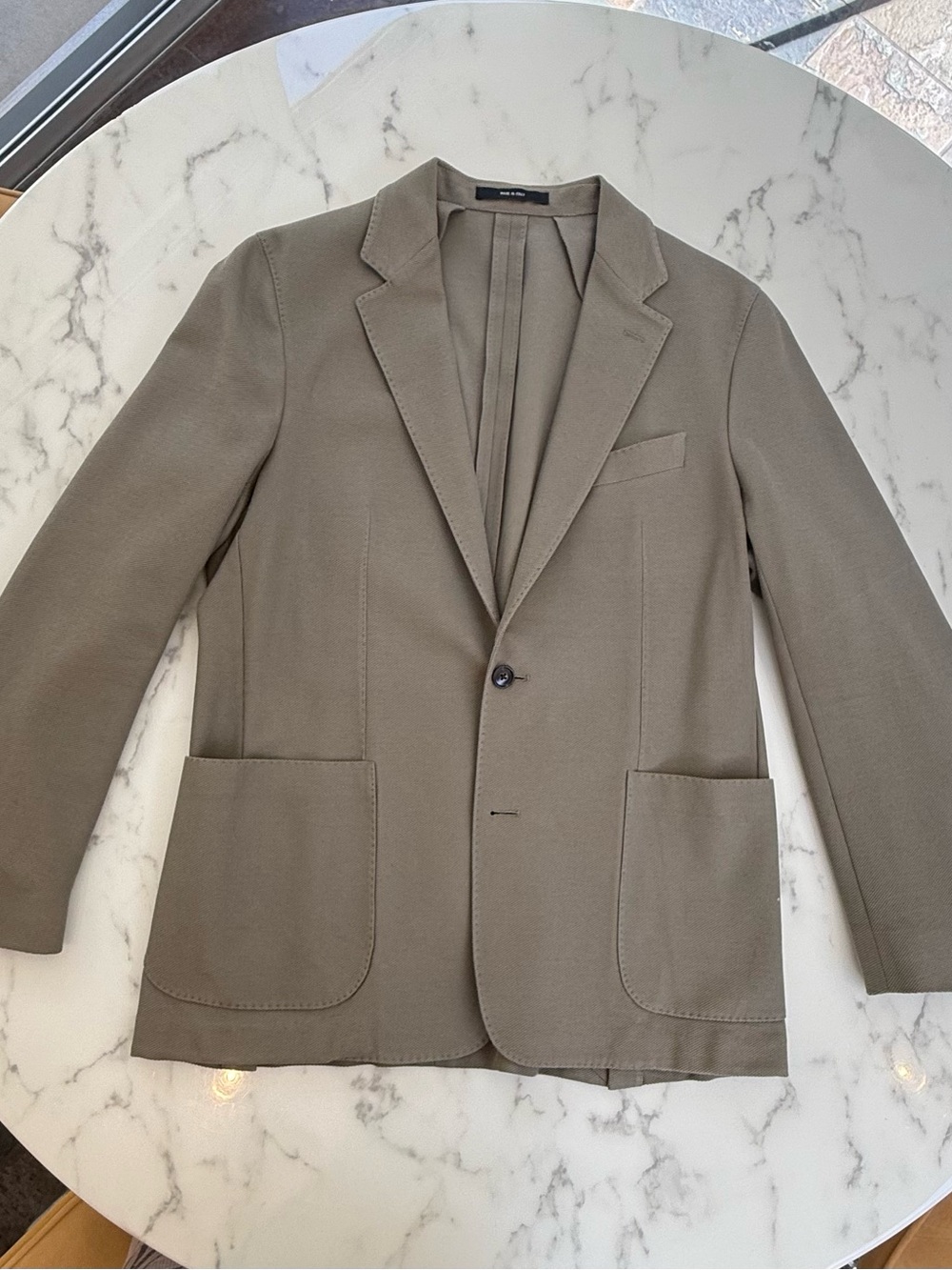 Todd Snyder Knit Italian Olive Green Sport Coat RN# 98689 - Size 40R